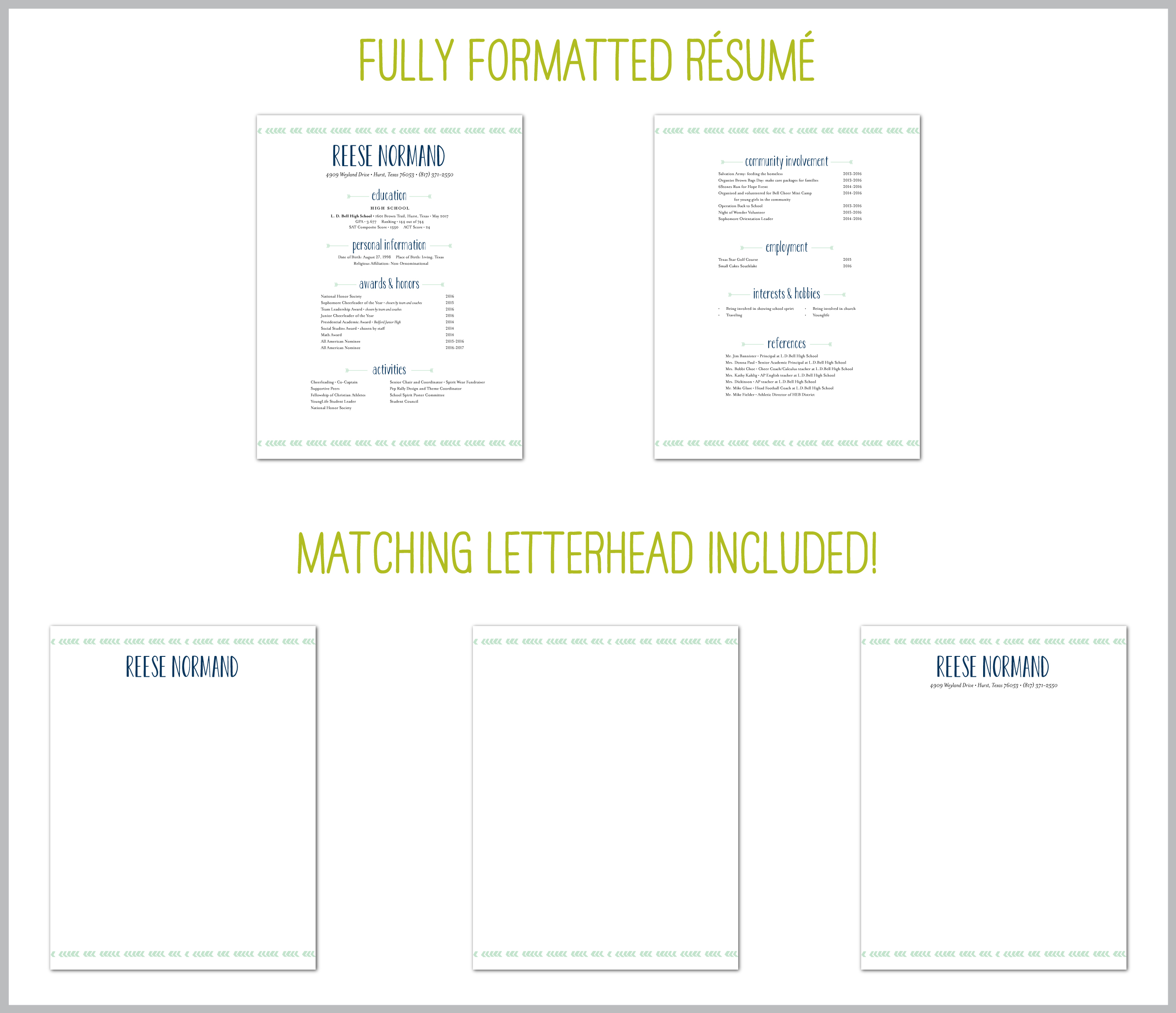 Resume Components