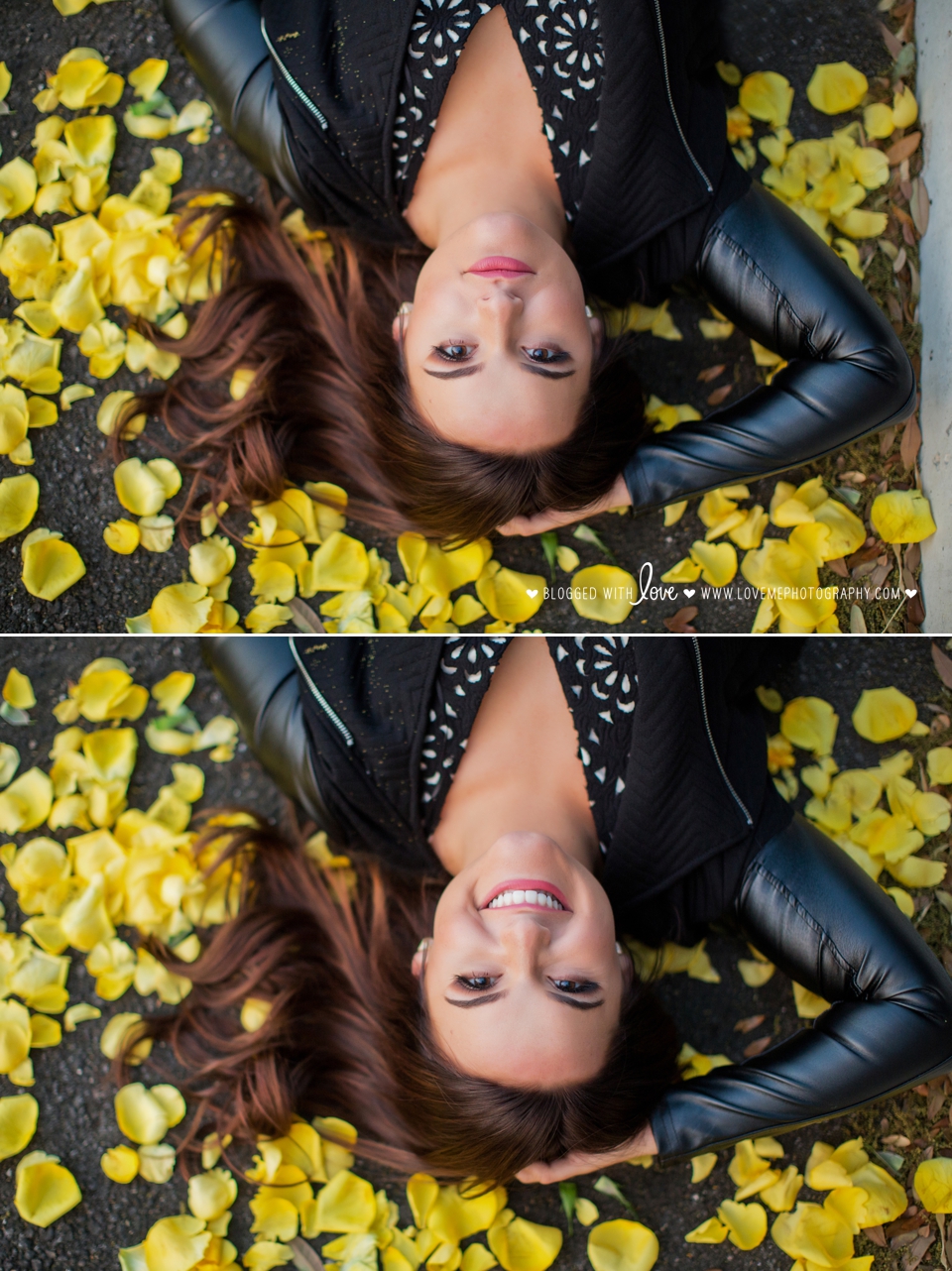 Lying down with yellow petals