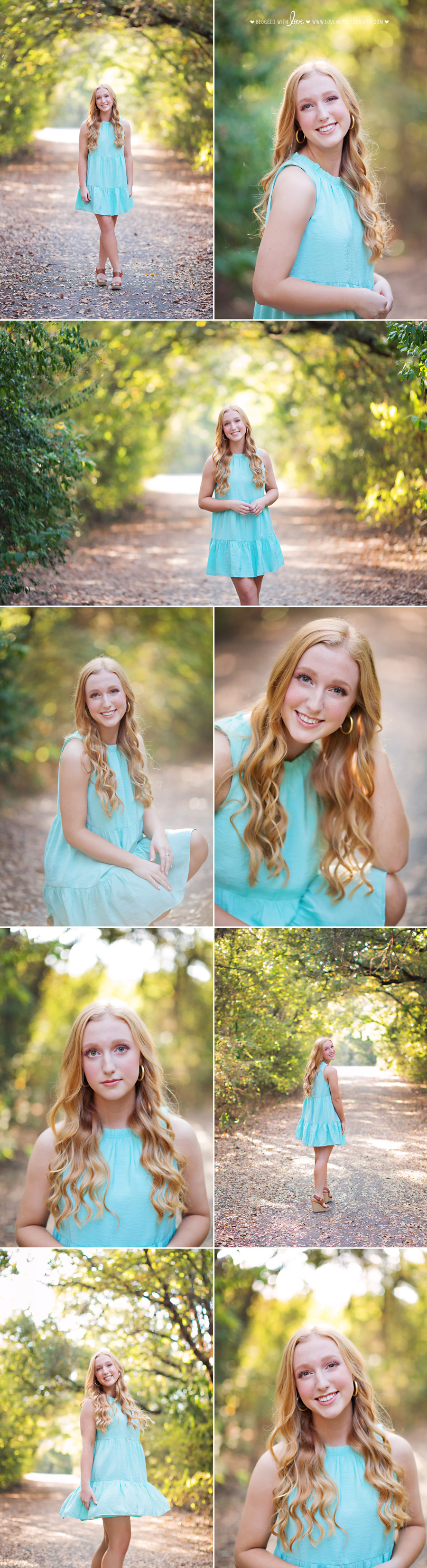 Senior portraits with forest background